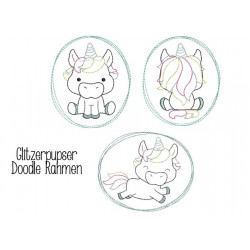 Stickserie - Glitzerpupser Doodle Rahmen